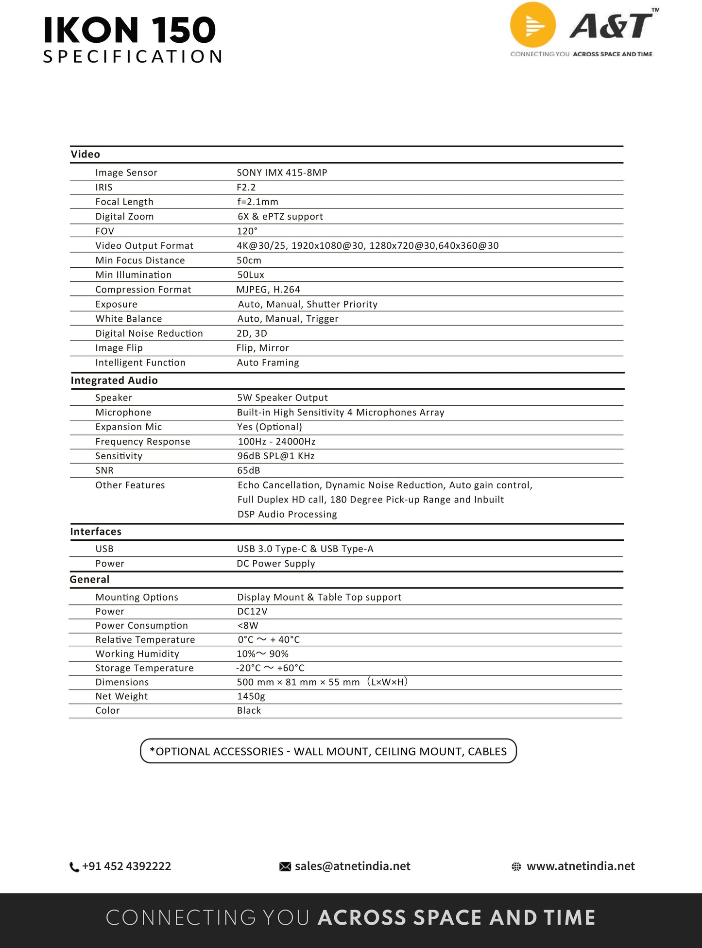 IKON 150 Video Soundbar With Auto Framing