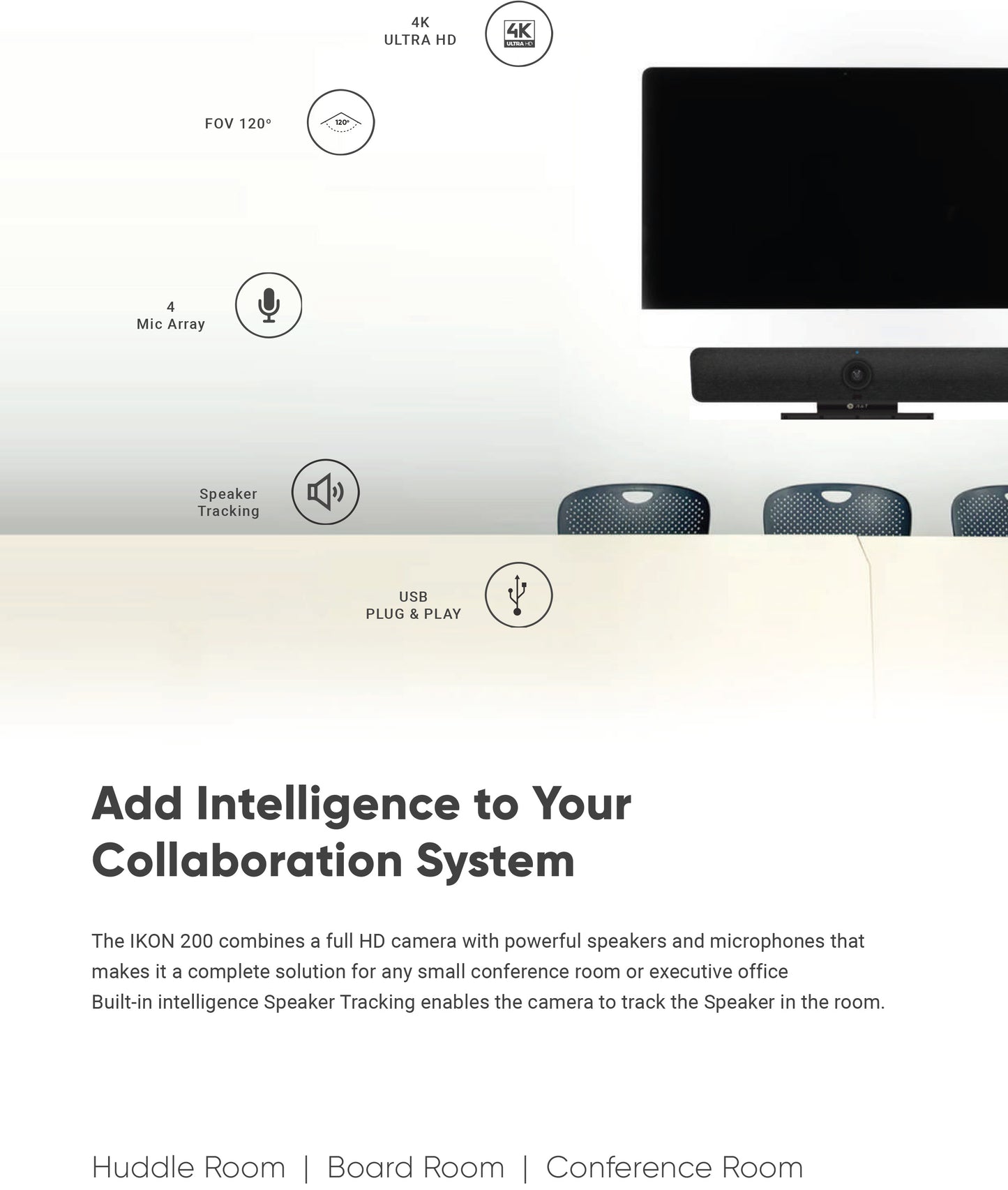 IKON 200 -  Video Soundbar With Speaker Tracking